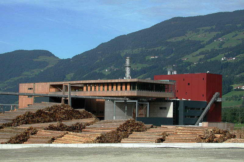 Biomasse Heizkraftwerk von Westen