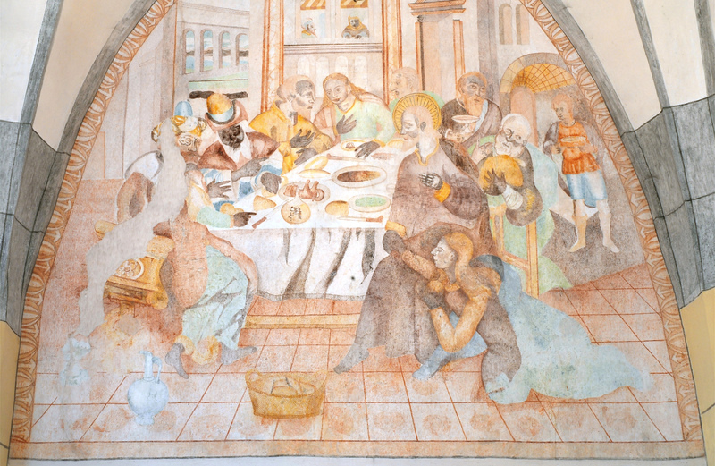 Tischsitten und Tafelfreuden – Wandmalerei in der Kirche St. Veit in Telfs (um 1600)