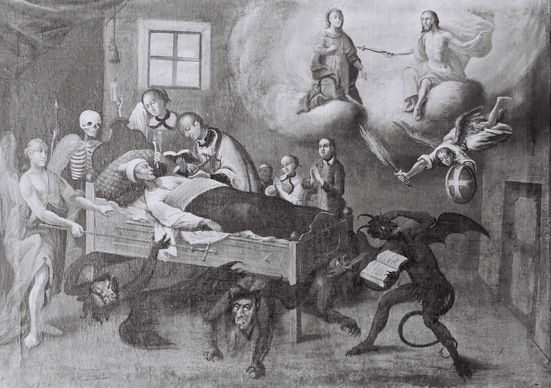 Krankensalbung, letzte Ölung –  Sterberituale auf Gemälden im Unterinntal (um 1800)