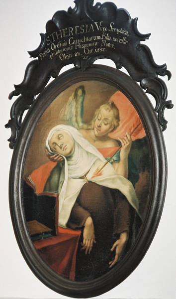 Gemälde der hl. Theresia von Ávila – Porträts von Ordensgründern (um 1700)
