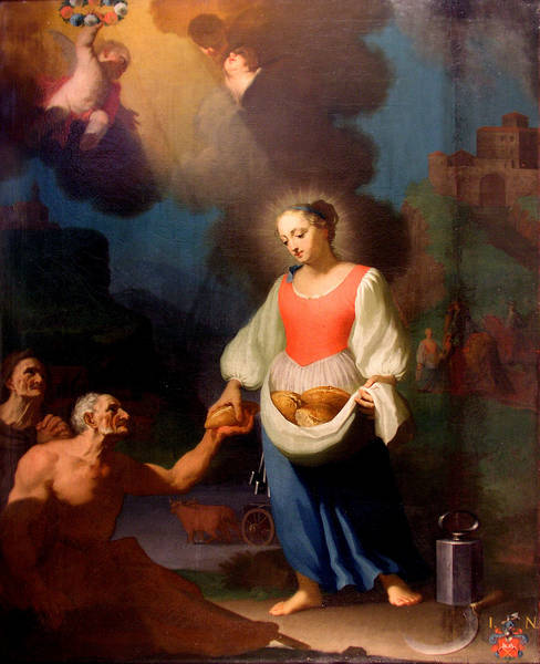 Heilige Notburga – Gemälde von Johann Georg Höttinger d. J. (um 1738)