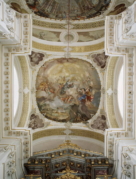Spätbarocke Gewölbemalereien in der Pfarrkirche in Ranggen (1778)