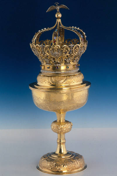 Ziborium, Ziborienkrone und Ziboriumsmäntelchen (um 1610)