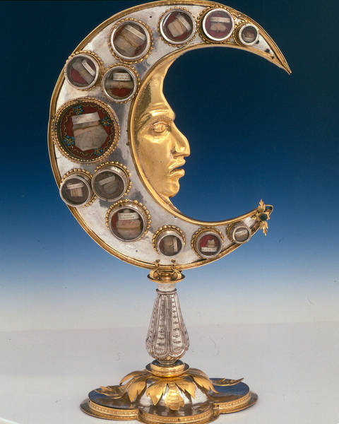 Reliquiare – Sonne, Mond und Sterne in Gold und Silber gearbeitet (1607)
