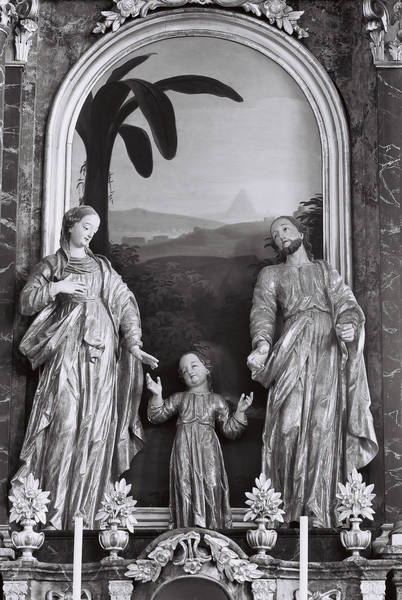 Seitenaltar von Franz Stitz mit Figurengruppe, Franz Xaver Nissl zugeschrieben, um 1770